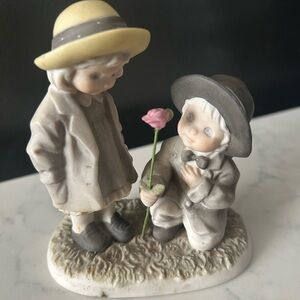 Kim Anderson Figurine - Be My One and Only (1996, Enesco) Boy Girl Rose